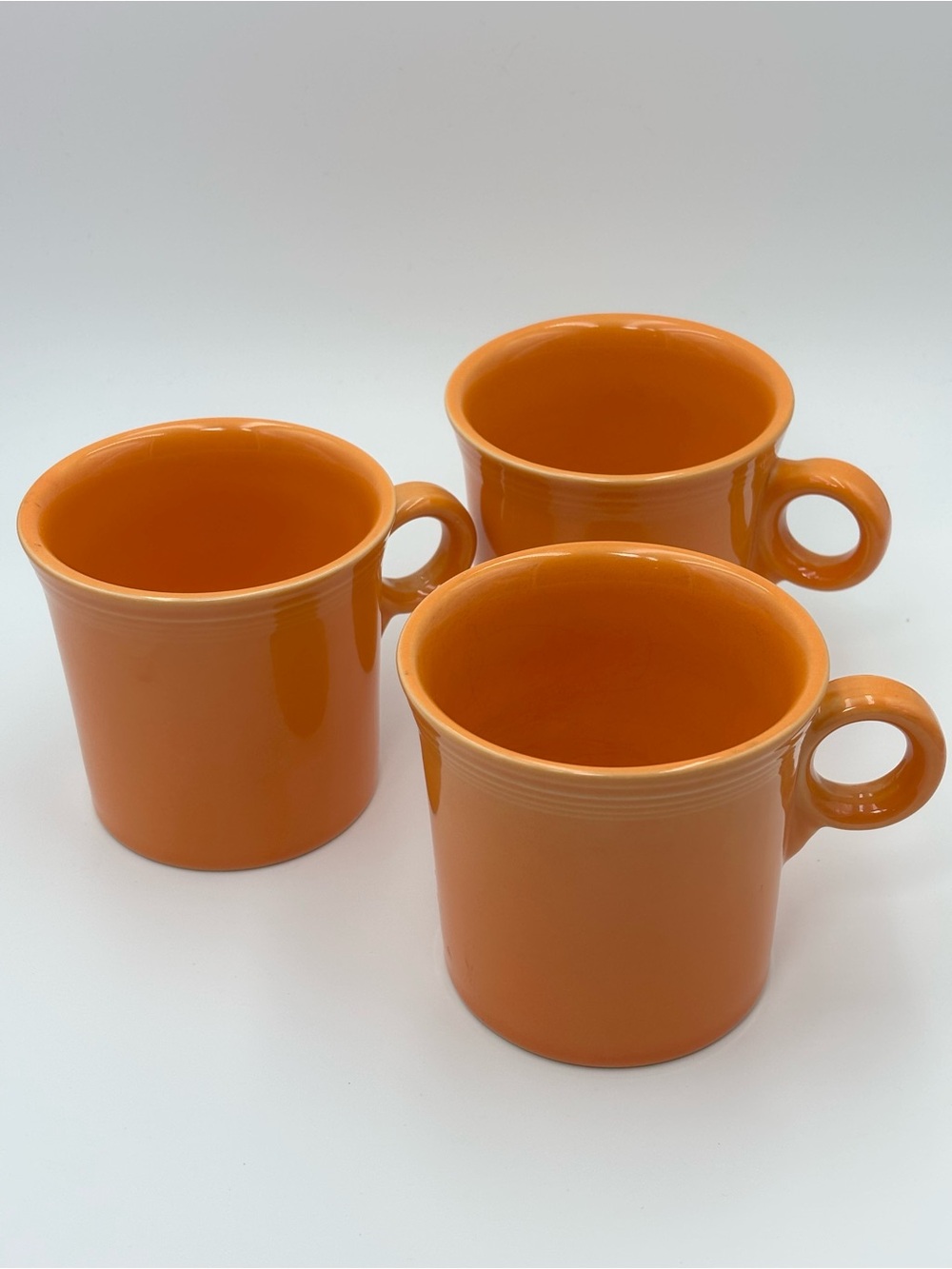 Fiesta Orange Ceramic Mugs - Set‎ of 3